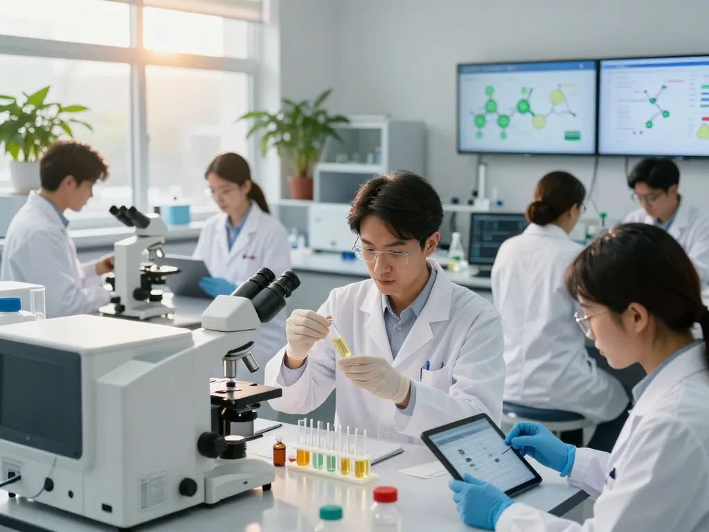 Cannabinoid manufacturer Europe team conducting lab tests for premium cannabinoid quality.