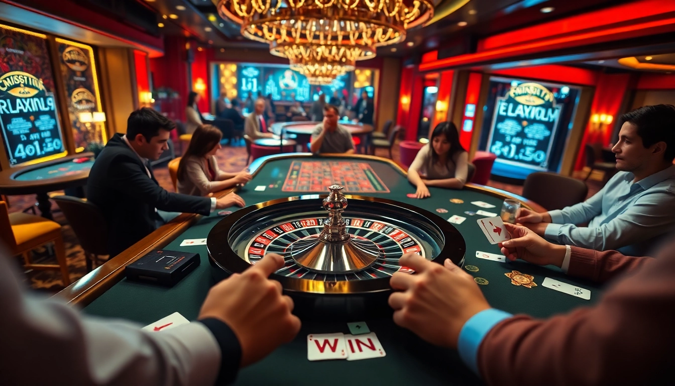 IWIN gaming table excitement with roulette and cards showcases thrilling casino experience.