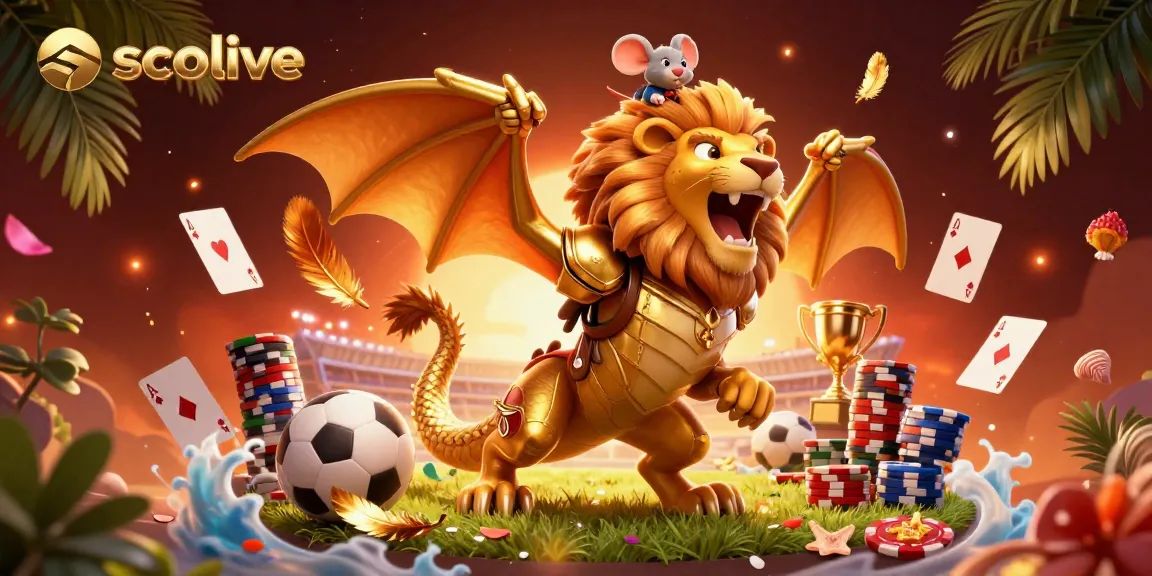 Socolive streaming top quality sports events amidst trophies and betting elements, celebrating real-time action.