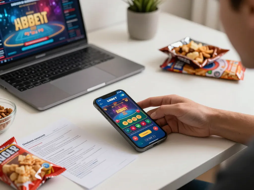 Player enjoying USBET mobile app for online gambling, showcasing the casino experience on their smartphone.