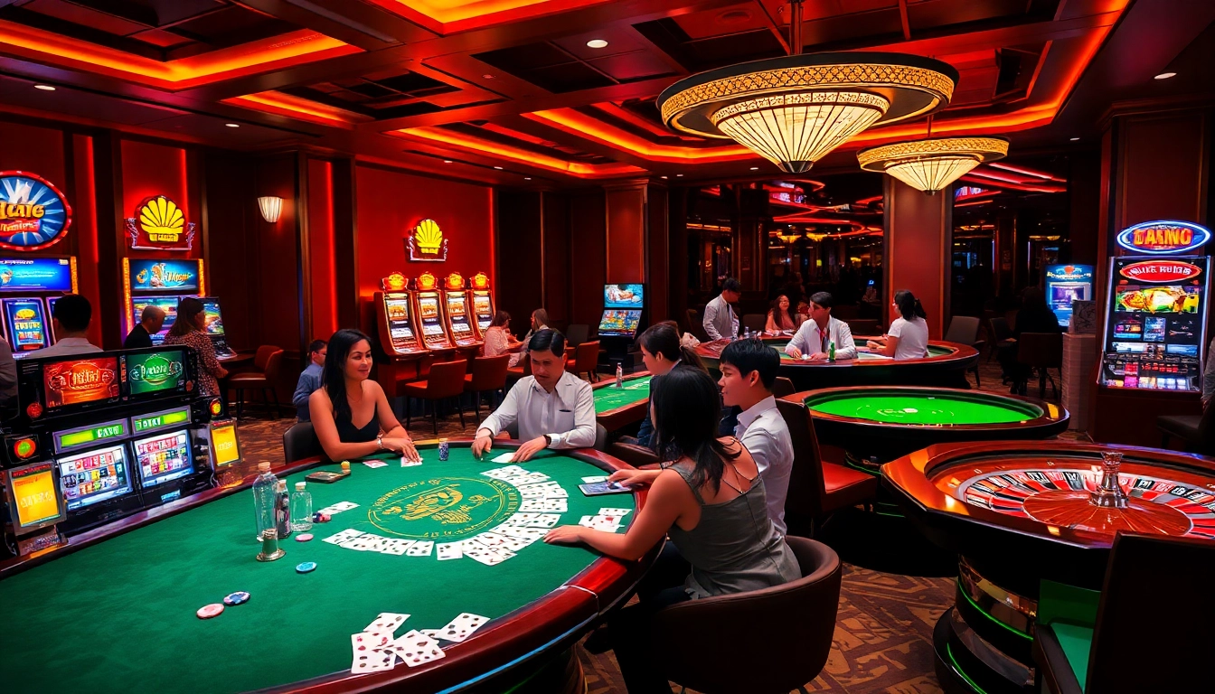 Experience high-stakes excitement at hay88.page with vibrant casino visuals of dynamic gaming.