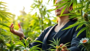 Experience tranquility with Mental Wellness CBD buds in a serene meditation setting.